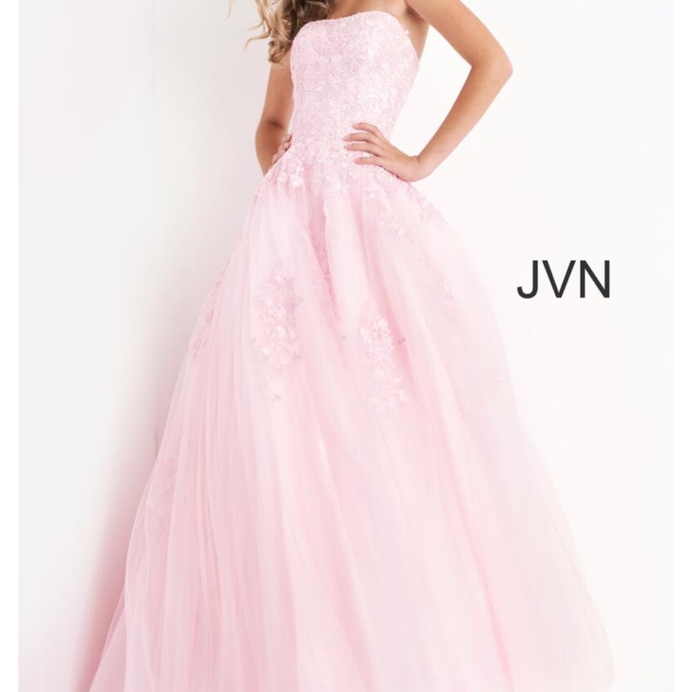 JVN by Jovani Mint and Pink Prom Dresses - Picture 7 of 7